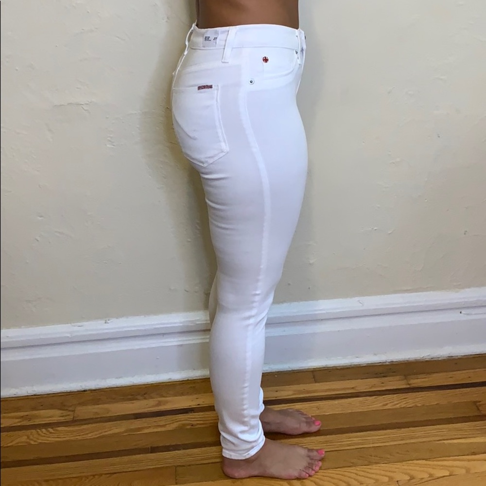 White Hudson High Rise Super Skinny Jeans
